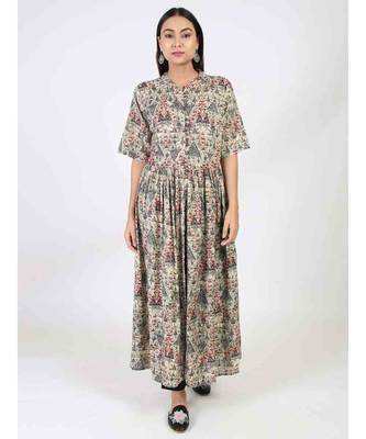 Multicolor Long Printed Gown 2