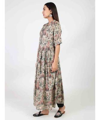 Multicolor Long Printed Gown 3