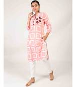 Light Pink Straight Kurta With Side Slit