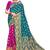 Women's Latest Design Rama Green And Pink Color Banarasi Silk Saree With Blouse Piece