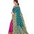 Women's Latest Design Rama Green And Pink Color Banarasi Silk Saree With Blouse Piece