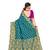 Women's Latest Design Rama Green And Pink Color Banarasi Silk Saree With Blouse Piece