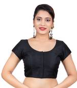 Black Banglori Silk Short Sleeves Readymade blouse