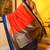 Orange Chanderi Silk Saree With Blue Border And Zari Pallu