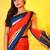 Orange Chanderi Silk Saree With Blue Border And Zari Pallu