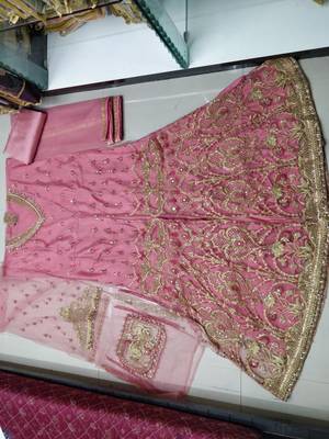 Pink embroidered santoon salwar 2