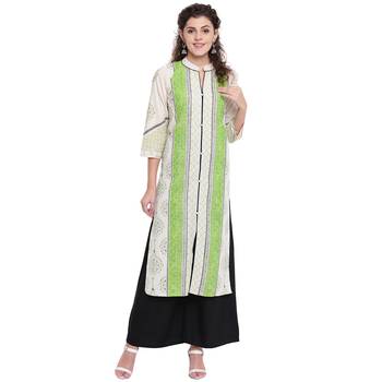 Green printed cotton kurtas-and-kurtis 1