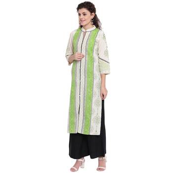 Green printed cotton kurtas-and-kurtis 4