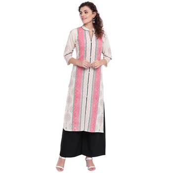 Pink printed cotton kurtas-and-kurtis 1