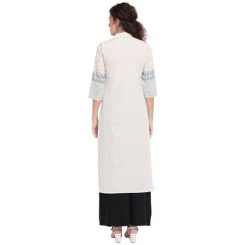 Off-white printed cotton kurtas-and-kurtis 2