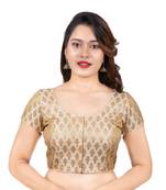 Desginer Brocade Wedding Off White Short Sleeves Readymade blouse