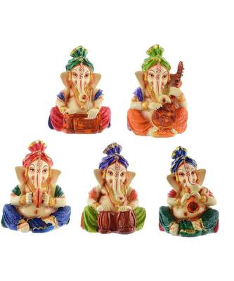 Lord Ganesha Musician Polyresin   1