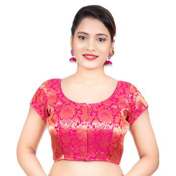 Brocade Rani Short Sleeves Readymade blouse 1