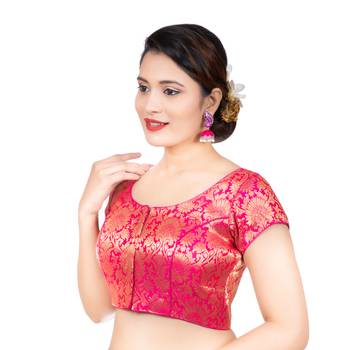 Brocade Rani Short Sleeves Readymade blouse 2