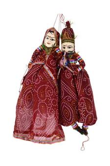 Rajasthani Famous Handmade Puppets (Multicolour)