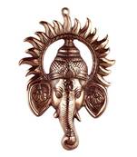 black metal ganesh face wall hanging