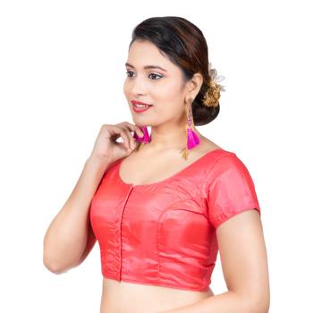 Banglori Silk Gajari Plain Short Sleeves Readymade blouse 1