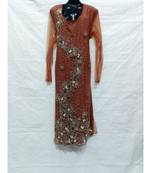 Brown Color Hand Embroidery Kaftan