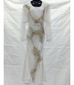 White Color Hand Embroidery Kaftan