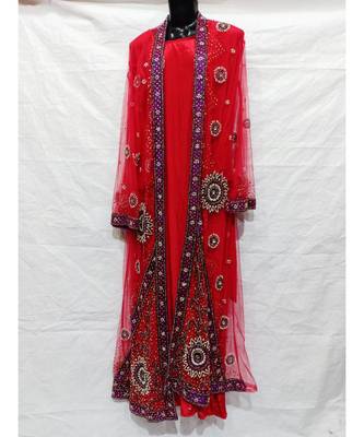 Red Color Hand Embroidery Kaftan 1