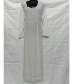 White Color Hand Embroidery Kaftan