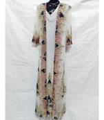 White Color Hand Embroidery Kaftan