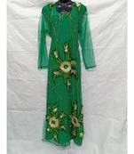 Green  Color Hand Embroidery Kaftan