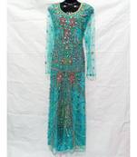 Sky Blue Color Hand Embroidery Kaftan