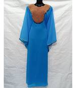 Sky Blue Color Hand Embroidery Kaftan