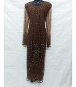 Brown Color Hand Embroidery Kaftan