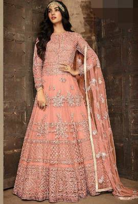 Orange embroidered santoon salwar 1