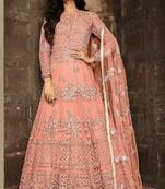 Orange embroidered santoon salwar