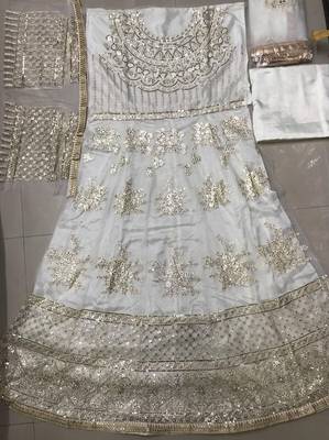 Off-white embroidered santoon salwar 2