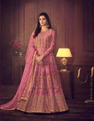 Pink embroidered santoon salwar 1