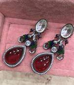 Red Cubic Zirconia Danglers Drops