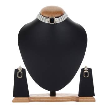 Black Cubic Zirconia Necklace Sets 3
