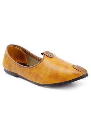  Casual Ethnic Tan Juttis Shoes For Men 5