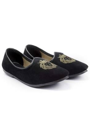  Casual Ethnic Black Juttis Shoes For Men 1