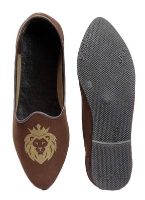  Casual Ethnic Brown Juttis Shoes For Men 3