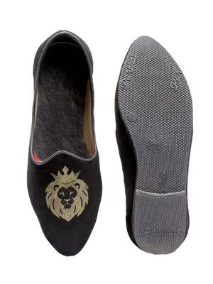 Casual Ethnic Black Juttis Shoes For Men 3