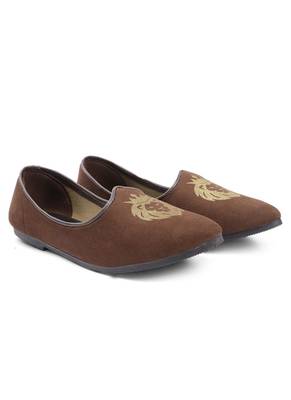  Casual Ethnic Brown Juttis Shoes For Men 5
