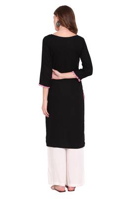 Pink printed faux polyester salwar 4