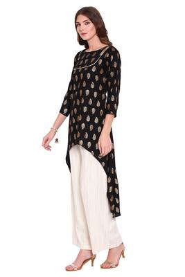 Black printed rayon salwar 2
