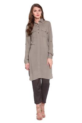 Grey printed rayon salwar 1