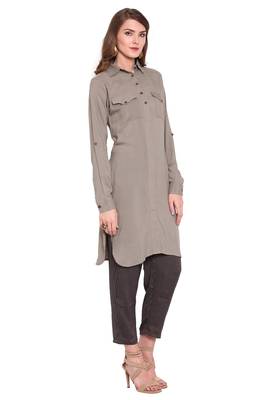 Grey printed rayon salwar 3