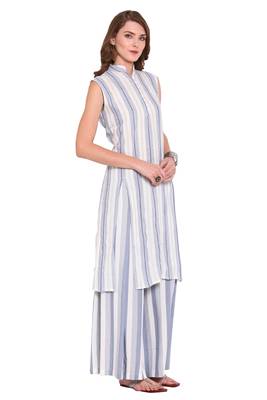 White printed viscose salwar 3