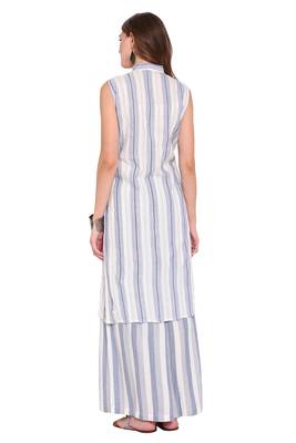 White printed viscose salwar 4