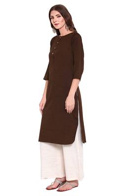 Brown printed rayon salwar 2