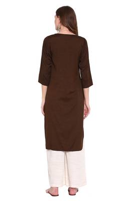 Brown printed rayon salwar 4