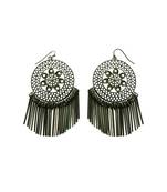 Black Beauty Indo Western Look Earrings For Women